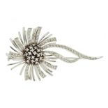 White gold and diamonds brooch.