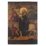 Flemish school, 19th-20th century. The flight into Egypt.