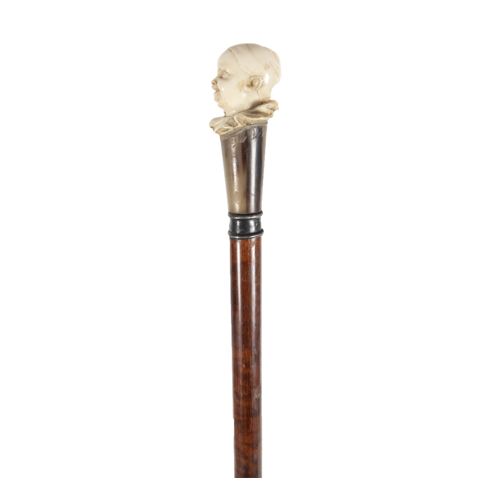 Walking cane with carved ivory handle, 19th century. - Image 3 of 3