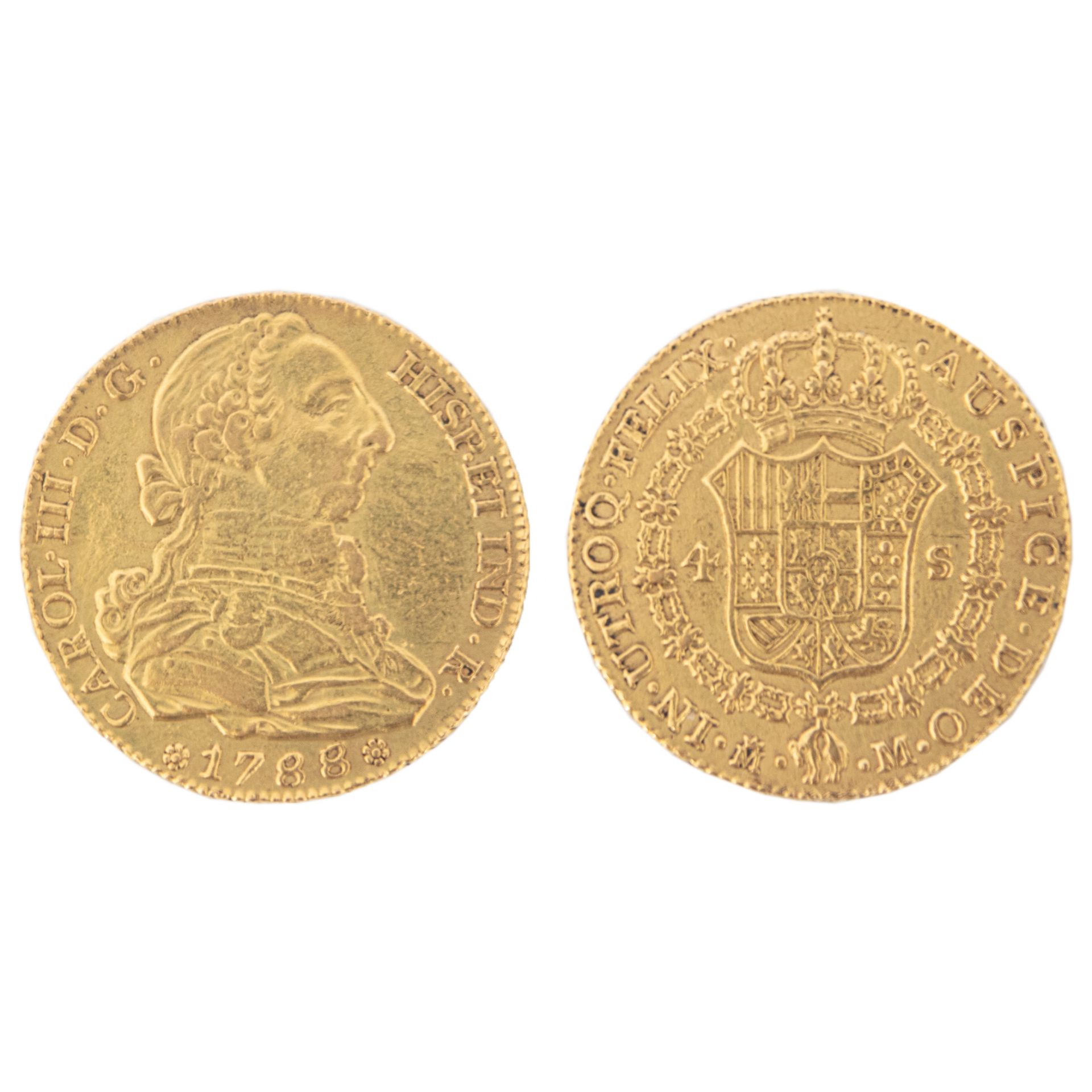 Spanish gold coin. Carlos III 1788.