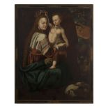 Spanish coloinial school, 18th century. Virgin with Child.