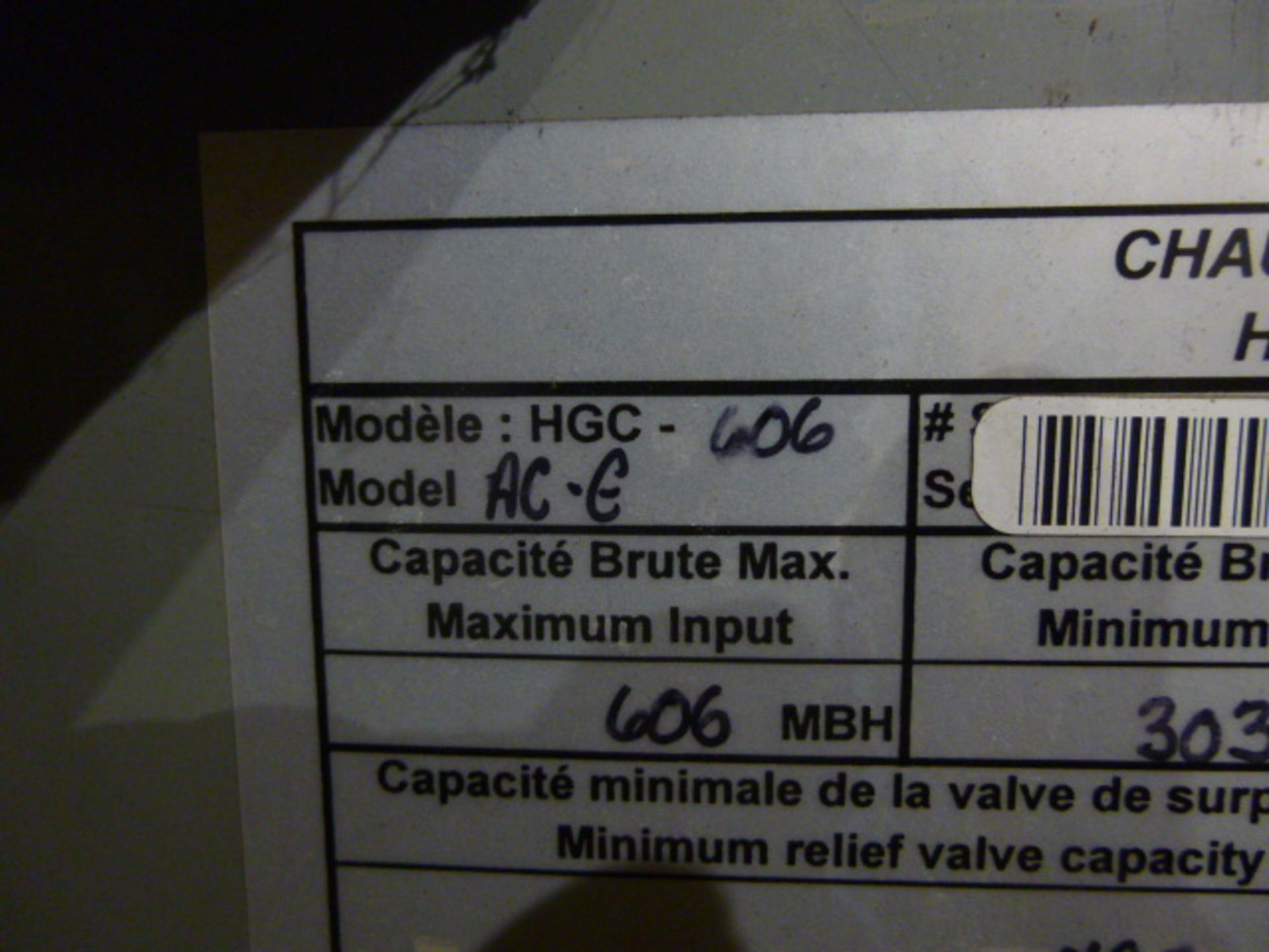 Dettson hot water boilers Model: HGC-606 Item Location: Montreal - Image 3 of 4