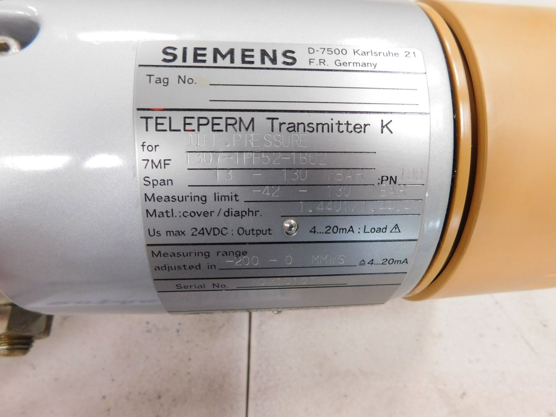 Siemens Teleperm Transmitter K - Image 6 of 6