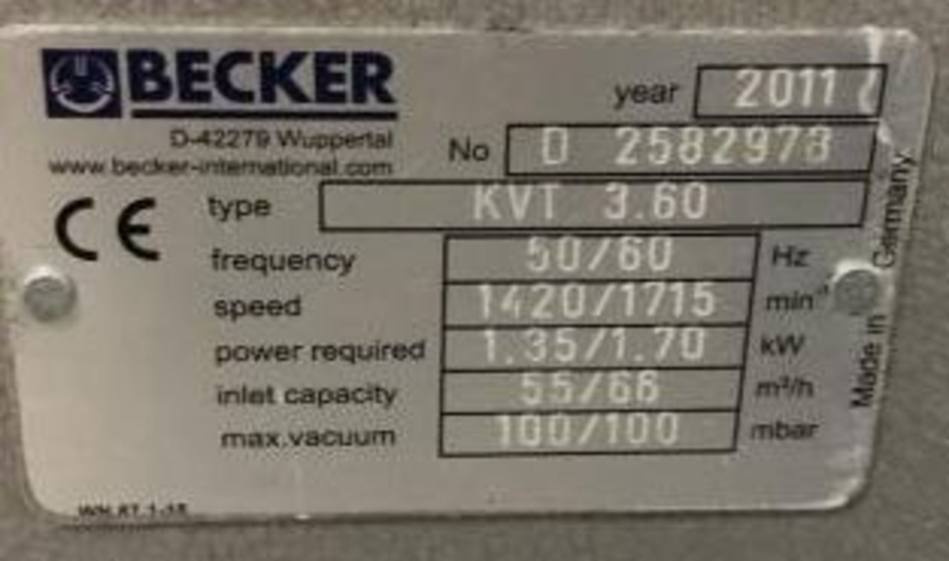 Becker Vacuum Pump - Bild 3 aus 4