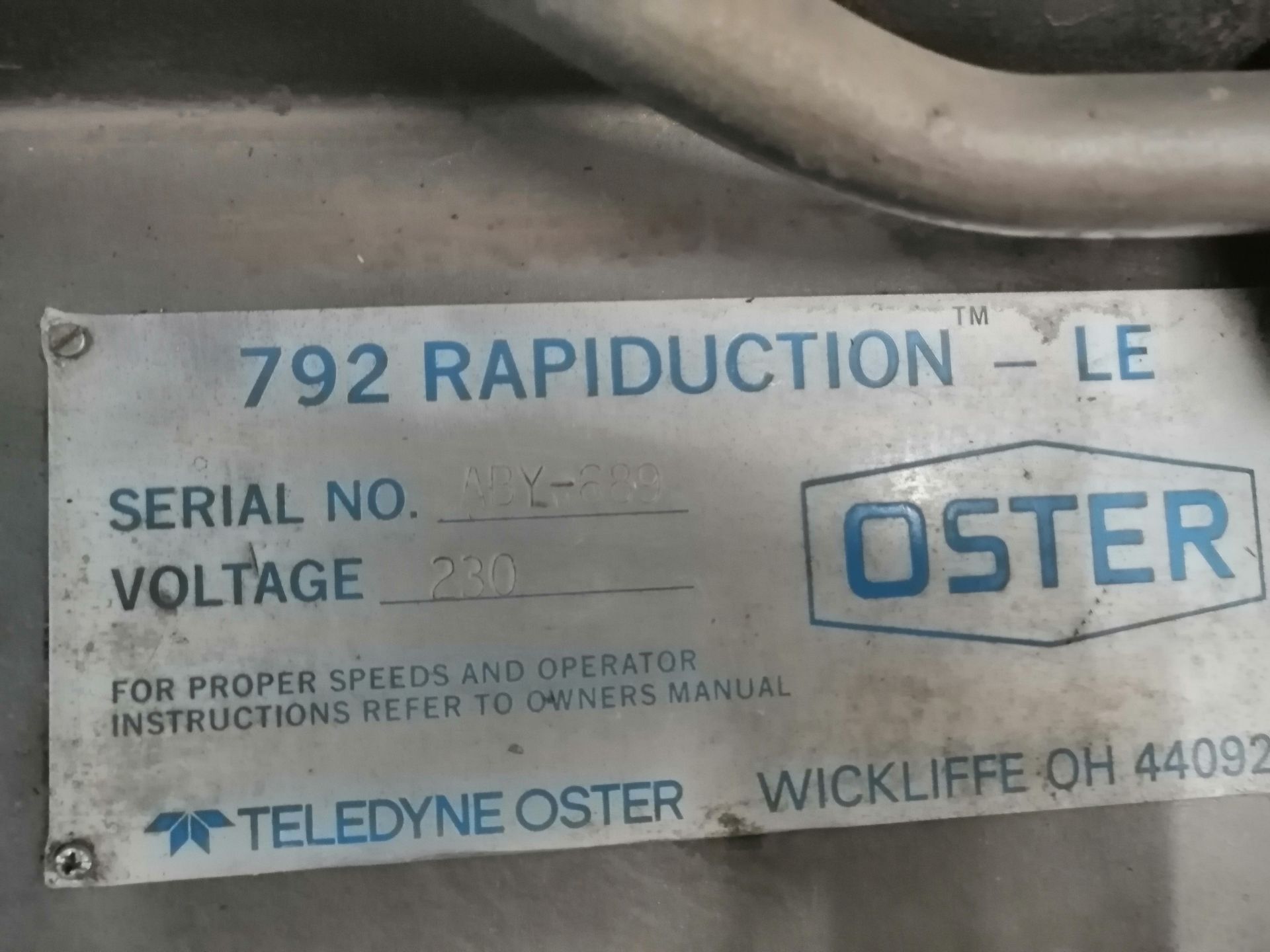 Oster 792 Rapiduction  Threading Machine - Image 3 of 6