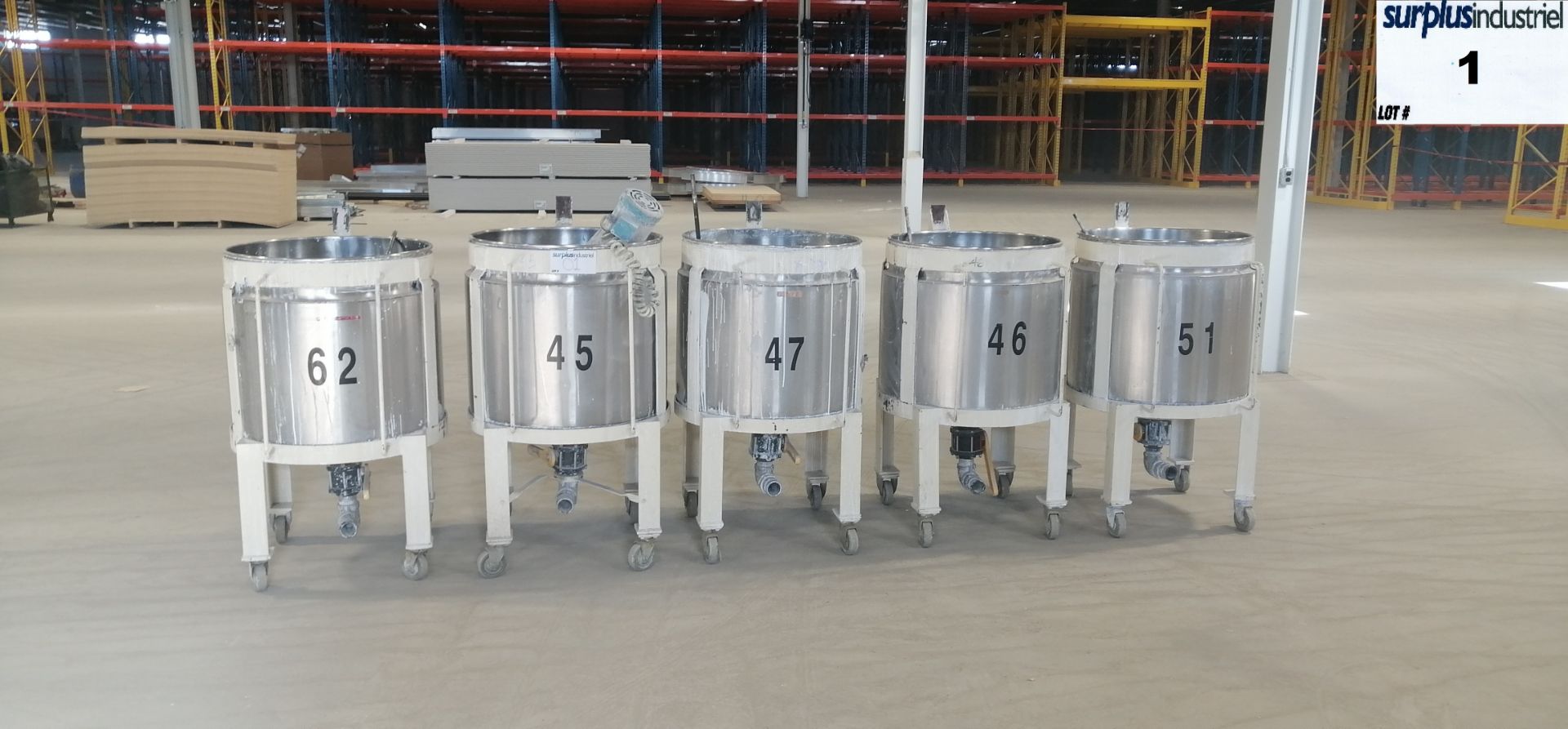 5 stainless steel tank INCLUDED 5 MIXER