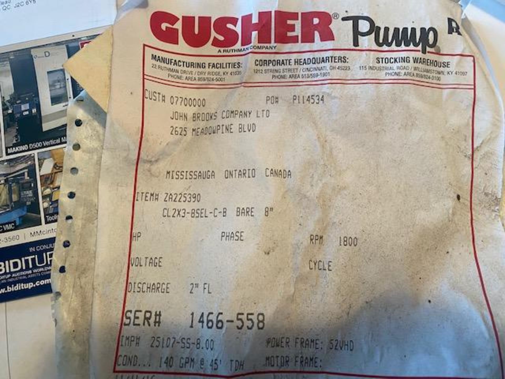 GUSHER PUMP G.P.M: 140 *NEW - Image 8 of 8