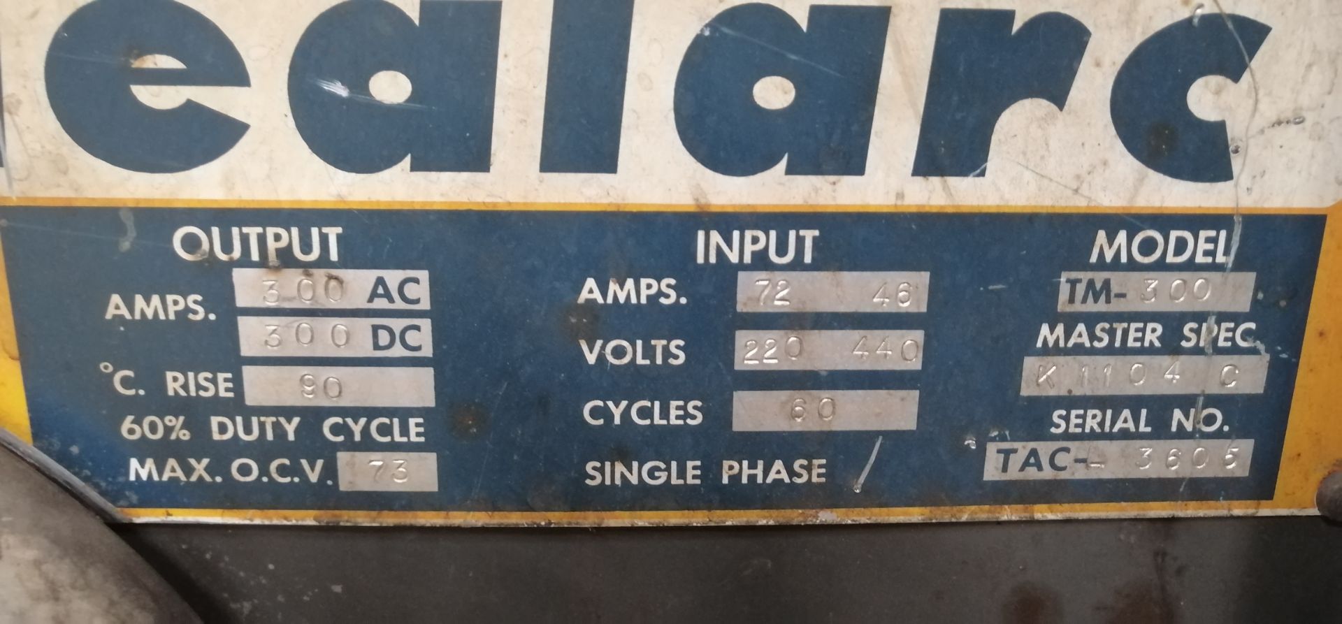 Welder TM 300 Lincon ideal arc - Image 3 of 5