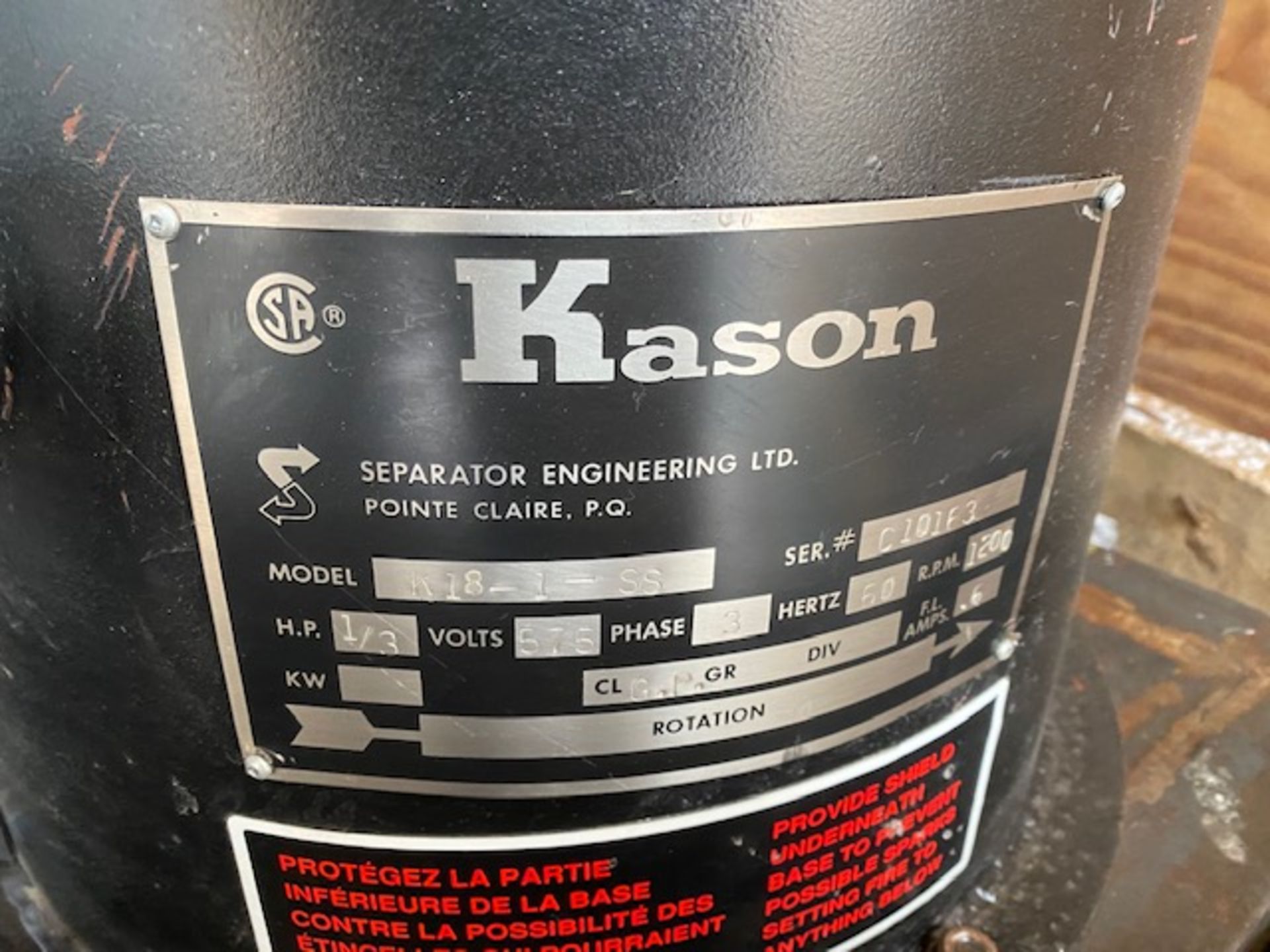 KASON SEPARATOR - Image 4 of 4