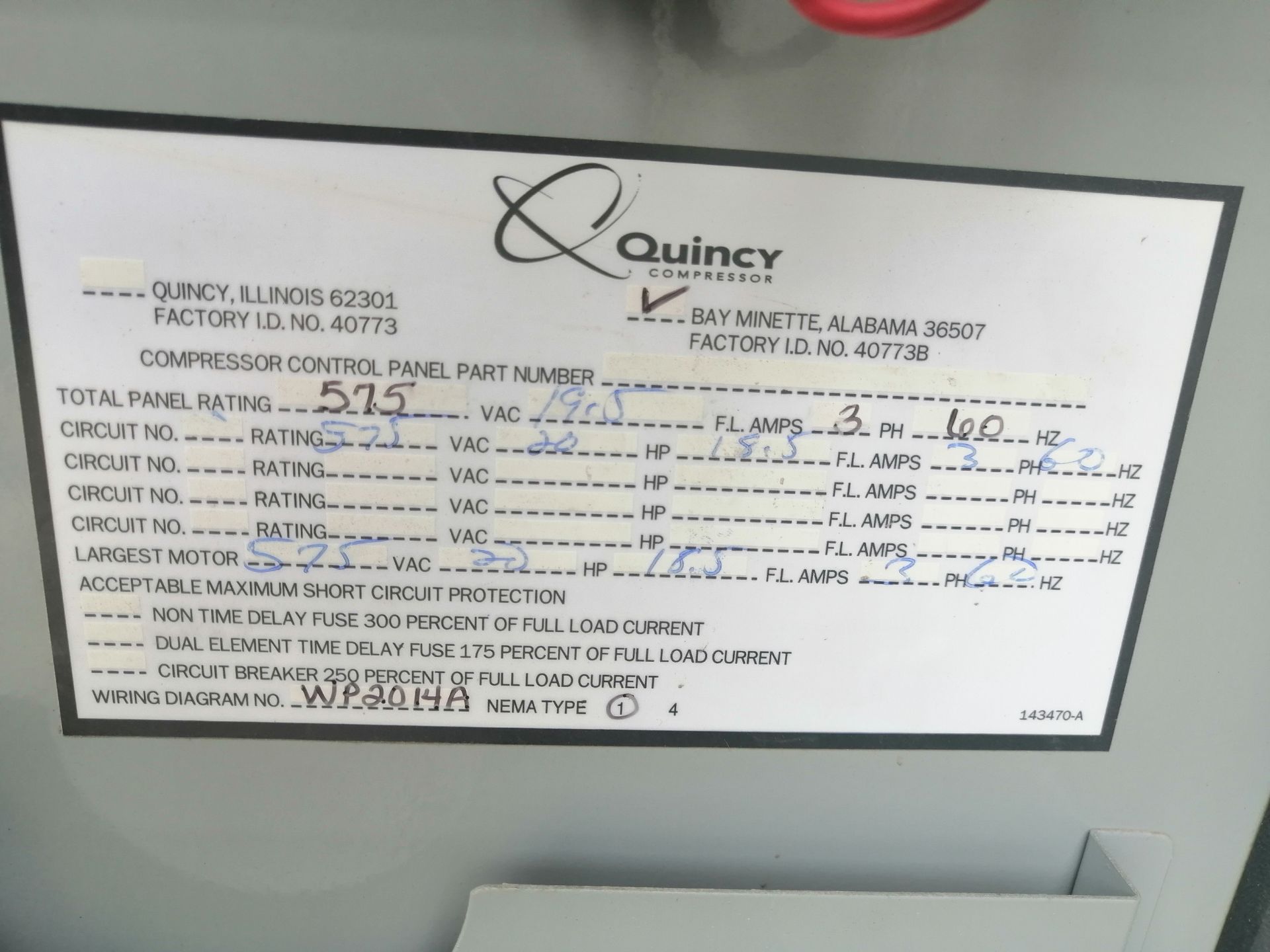 Quincy vacuum pumps Model QSVB 7.5 - 25 HP - Image 10 of 21