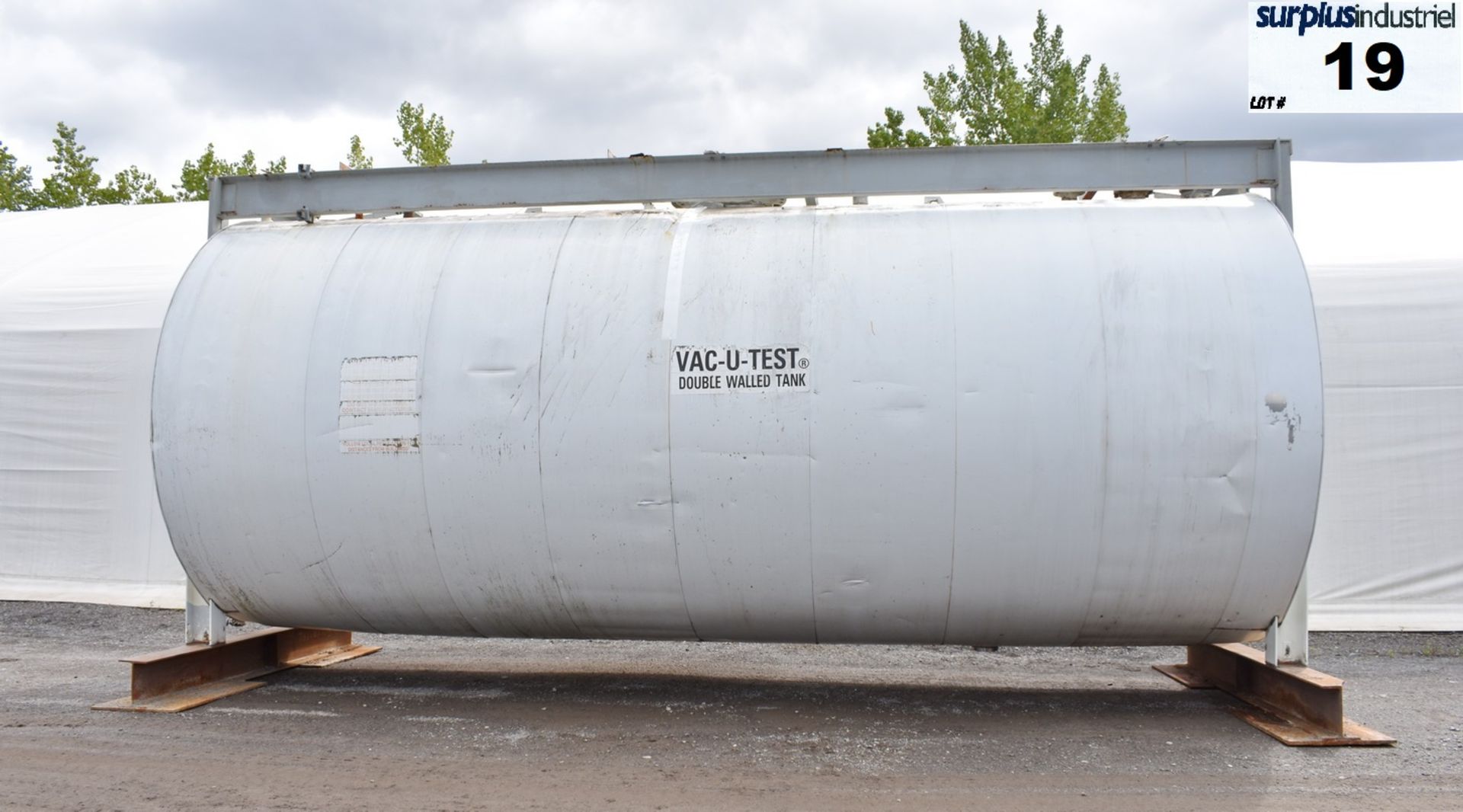 13 200 GALLON CLEMMER TANK, STAINLESS STEEL, ULC VAC-U-TEST DOUBLE WALL, INSULATED, HORIZONTAL