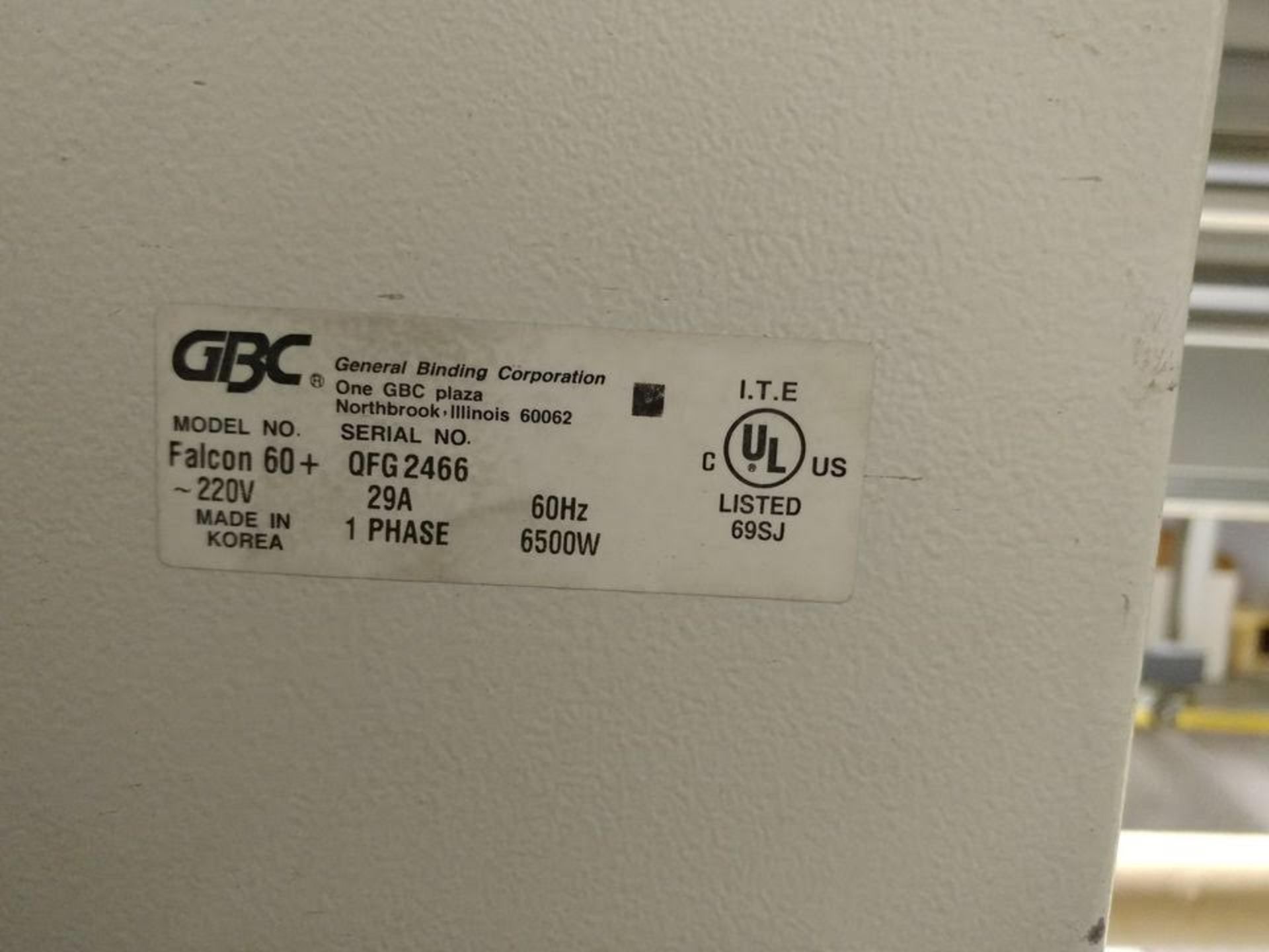 FAUCON 60+ laminator *need new heating element. Item Location : Windsor - Image 6 of 6