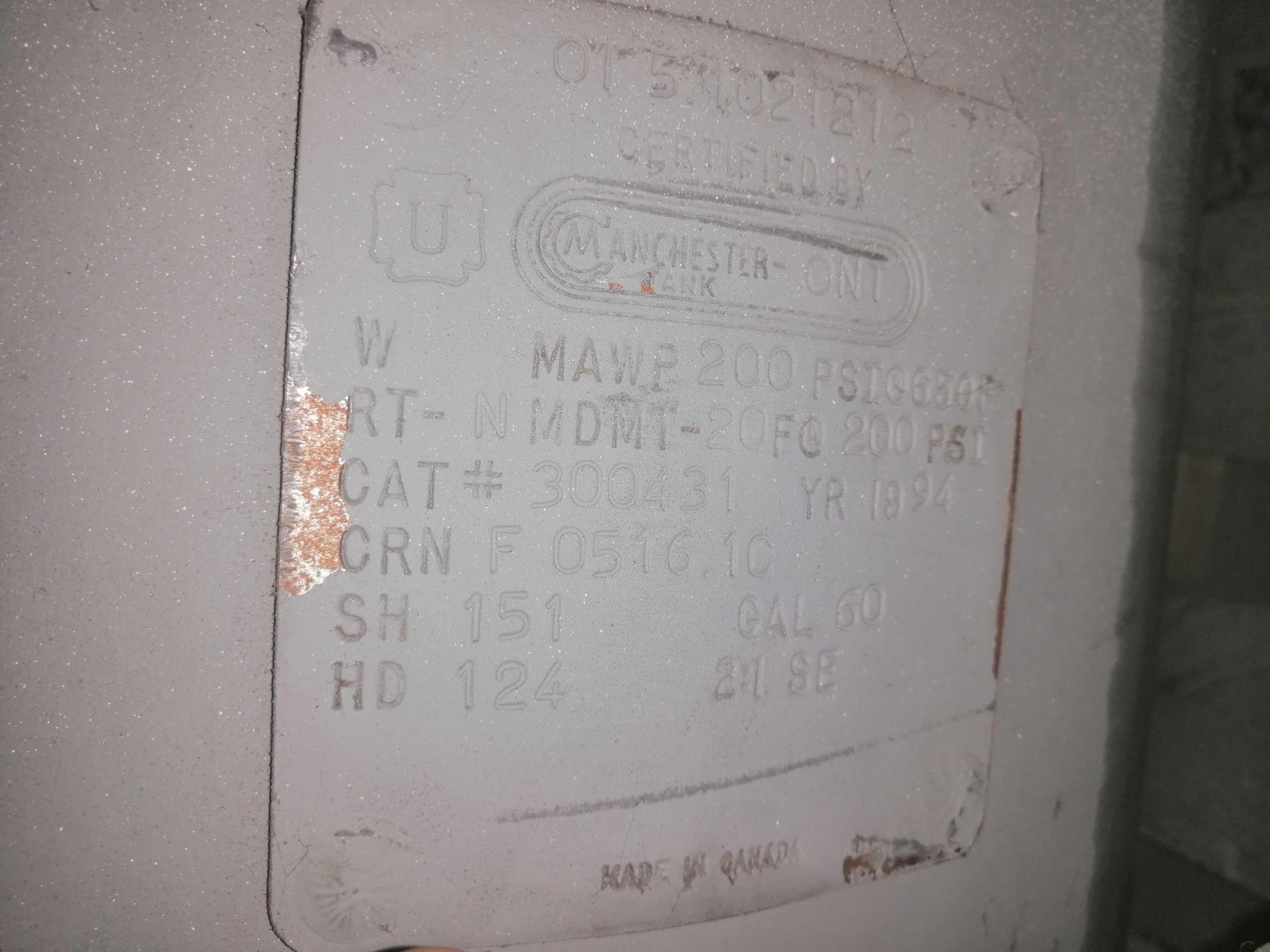 Manchester air tank Item Location Drummondville - Image 4 of 4