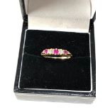 18ct gold diamond and ruby ring 2.3g