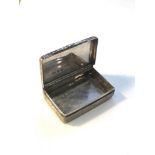 Victorian silver snuff box maker george unite measures approx 6.2cm by 4m 1.5cm deep