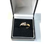 18ct gold diamond trilogy ring weight 4g