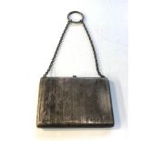 Antique silver chatelaine card case birmingham silver hallmarks 9.5cn by 6.6cm weight 112g