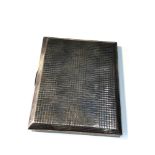 Silver cigarette case engine turned weight 160g