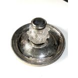 Victorian silver ink stand and ink-pot victorian london silver hallmarks measures approx 15cm dia