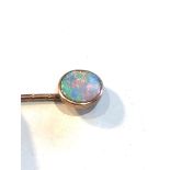 9ct gold opal stick pin opal measures approx 8mm dia