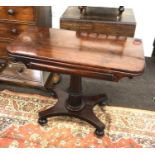 Antique mahogany card table