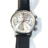 Vintage Breitling Geneve top time chronograph gents wristwatch stainless steel case in good