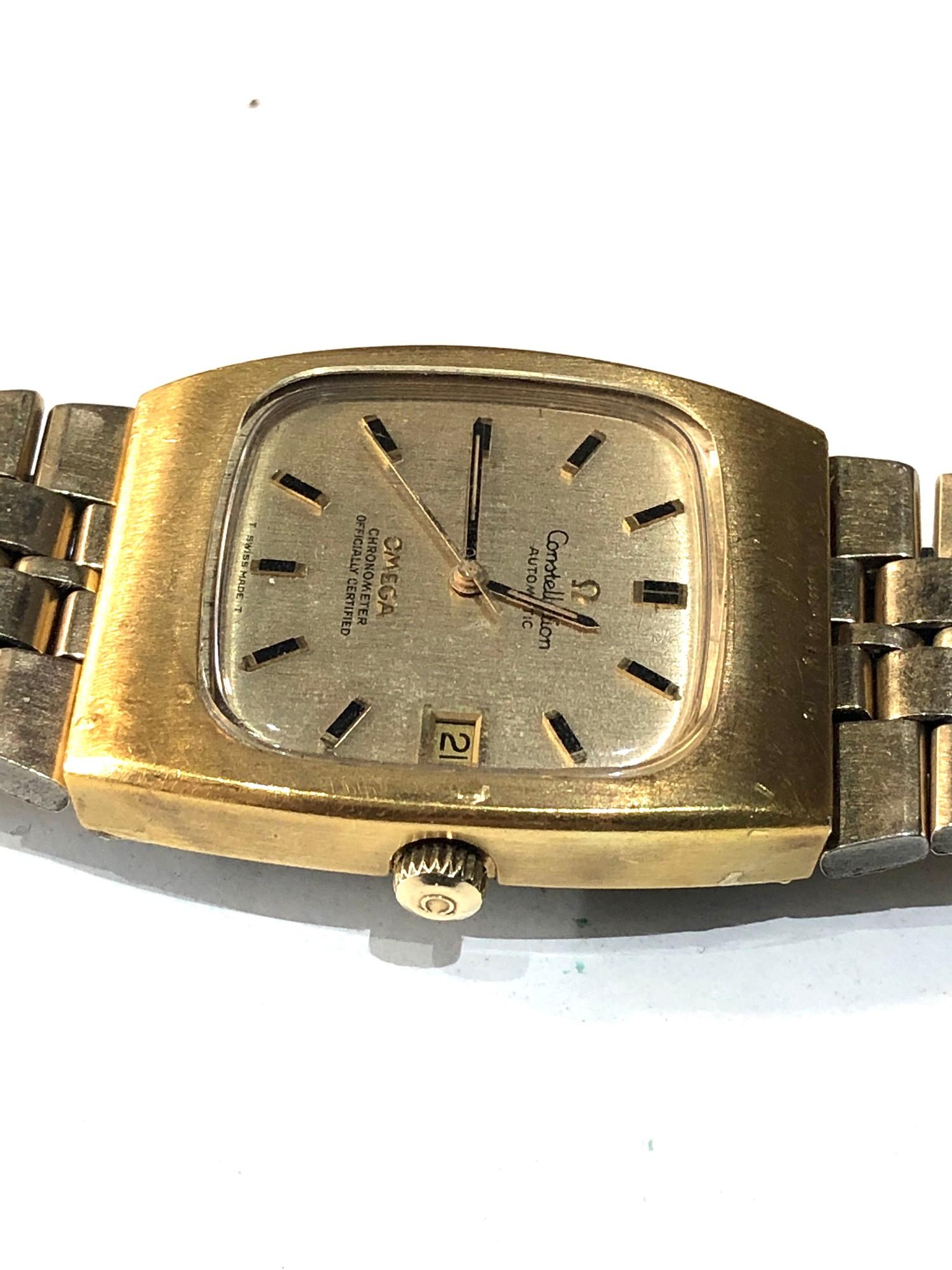 Vintage Omega Constellation Automatic chronometer Wristwatch non working original strap - Image 3 of 5