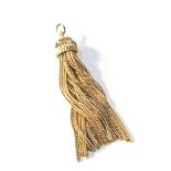 Large 18ct gold tassel pendant 15.3g xrt tested as 18ct gold