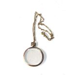 Antique 9ct gold picture pendant and 9ct gold chain pendant measures approx 4.5cm by 3.4cm widest