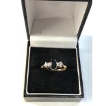 9ct gold diamond and sapphire ring 2.5g