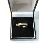 18ct gold diamond and sapphire half eternity ring 3.2g