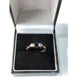18ct gold diamond and sapphire ring 2.9g