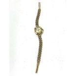9ct Gold ladies wrist watch and strap
