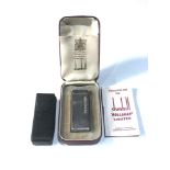 Vintage boxed Dunhill cigarette lighter with carring case