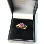 18ct gold ruby and diamond ring weight 3.6g