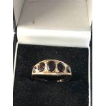 Vintage 9ct gold garnet ring weight 3.3g