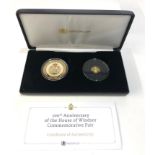 Boxed 100th anniversary of the house of windsor commemorative gold and silver coins b.a.c