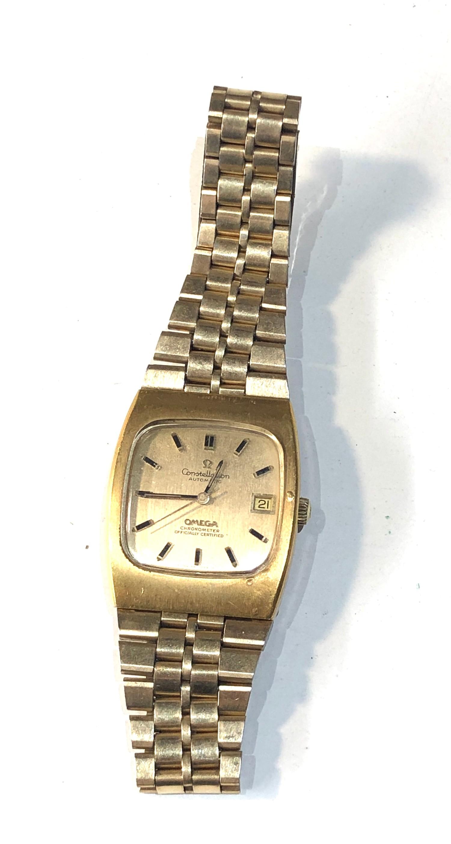 Vintage Omega Constellation Automatic chronometer Wristwatch non working original strap