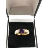 Impressive Amethyst & diamond 18ct gold ring by Chaumet the inside is marked 332540 chaumet paris