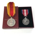 2 ER11 medals inc jubille medal and fire service medal to george f.s.randall I