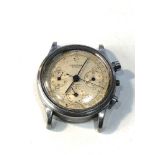 Rare Vintage Universal Geneve chronograph wristwatch watch is missing winder and button stainless