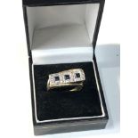18ct gold diamond and sapphire ring weight 9.9g