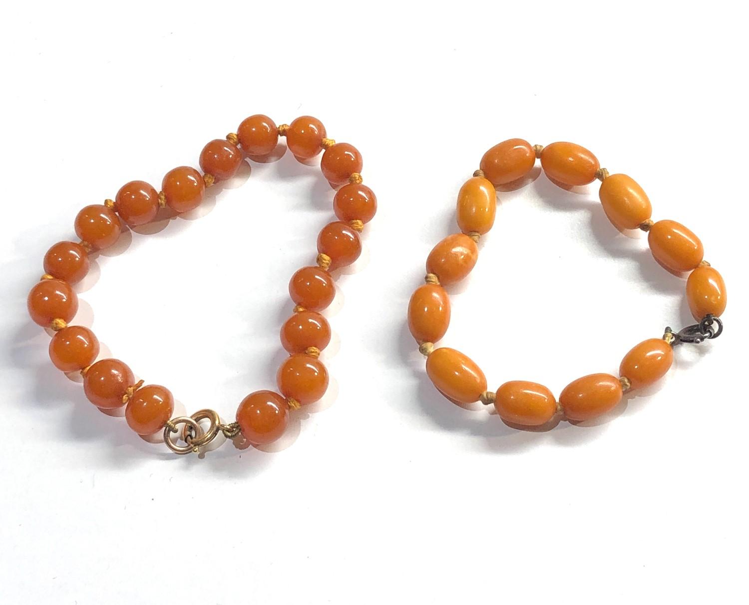 2 butterscotch amber bracelets 14.5g - Image 2 of 3