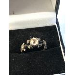 Antique Georgian gold & silver black dot paste ring