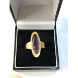 9ct gold amethyst ring weight 4.3g