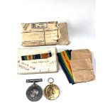 ww1 boxed medals pair with postal packet to 26219 pte w.s belgrove oxf & bucks