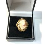 18ct gold cameo ring weight 6.7g