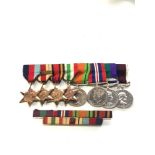 ww2 R.A.F medal group and ribbons to sgt j matthews d649997 R.A.F long service and malaya medals are