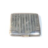 Antique silver cigarette case weight 90g