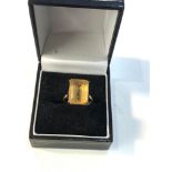 9ct gold citrine cocktail ring weight 4g